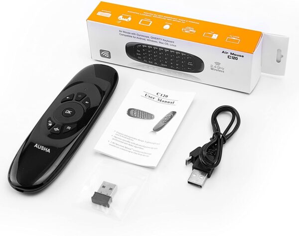 Smart Air Mouse Rechargeable Remote with Keyboard - Image 2
