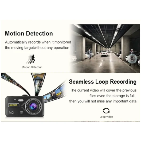 Full HD Dash Cam - Dual Camera (Front & Rear) & 4 inch Touch Screen - Image 3