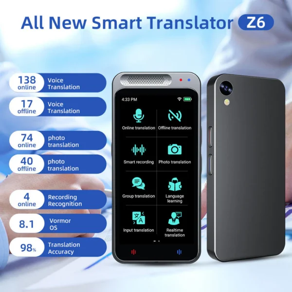 AI Language Translator Device (Wifi/ Offline) Z6 - Image 5