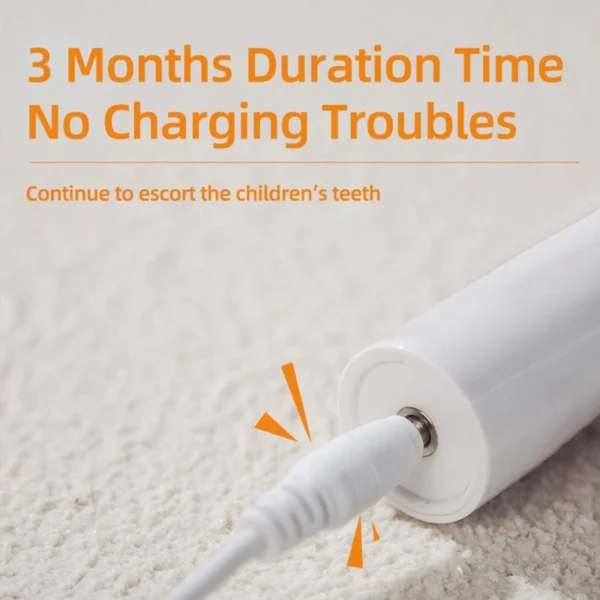 Child Electric Toothbrush with 4 Brush Heads & 3 Speed Modes - Image 7