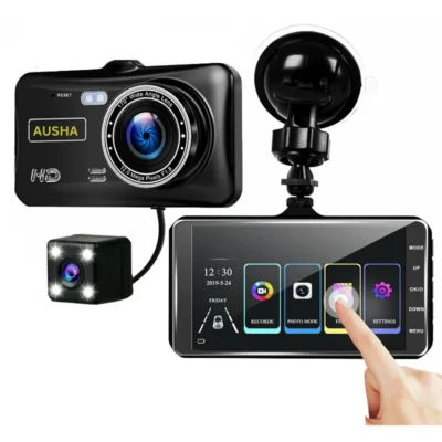 Full HD Dash Cam – Dual Camera (Front & Rear) & 4 inch Touch Screen