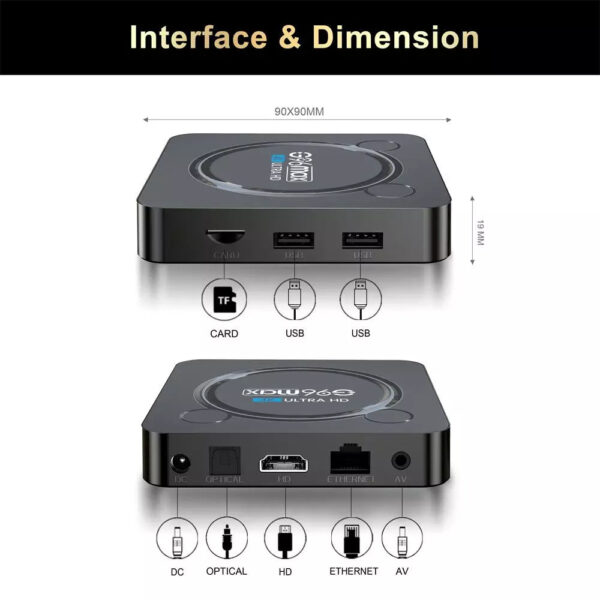 G96 MAX 4K Android Box with Bluetooth, 4GB/32GB, Dual WIfi - Image 5