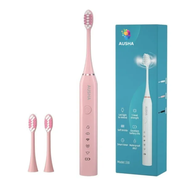 Electric Toothbrush for Adults -5 Modes & 3 Brush Heads - Image 2