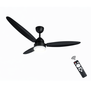 Alqo Smart BLDC Ceiling Fan 1200mm | 12W Dimmable LED Light | Remote | 28W Power Saving