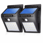 Solar Powered LED Outdoor Wall Light with motion sensor (Pack of 2)