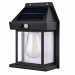 Solar Powered Motion Sensor Wall Light | Outdoor Waterproof Auto Charging Security Lamp for Porch or Garden & Pathway (Pack of 2)