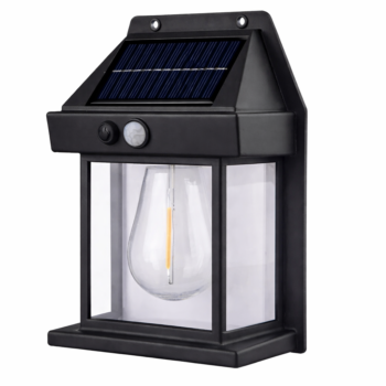 Solar Powered Motion Sensor Wall Light | Outdoor Waterproof Auto Charging Security Lamp for Porch or Garden & Pathway (Pack of 2)