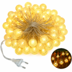 ALQO Crystal Globe String LED Light | Decorative Fairy String Lights for Bedroom, Balcony, Wedding, Party, Diwali & Home Decoration  ( Warm White, 3 Meters, Pack of 6)