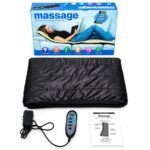 ALQO Electric Heated Full Body Massage Mat | 9 Vibrating Motors | Adjustable Heat & Multiple Massage Modes | Portable Massage Cushion for Back, Legs & Full Body | 160 x 55 cm